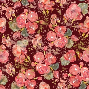 Romantic Roses - Wine Background