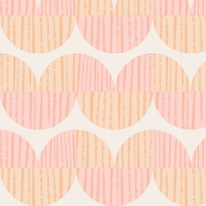 abstract textured tulip cream pink
