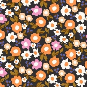 Retro floral in midnight plum 10