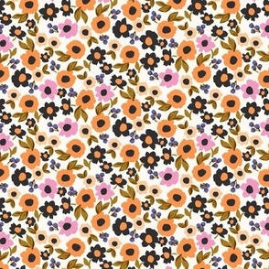 Retro floral in pumpkin pink-6