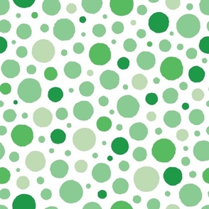 Medium Spots Tonal Green St Patrick's Day Polka Dots
