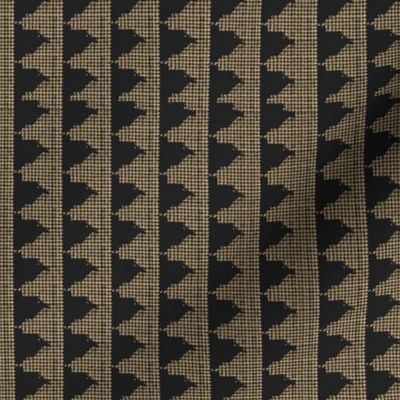 Houndstooth Check in Black and Tan