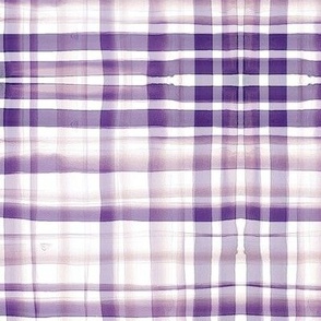 Purple Watercolor Plaid