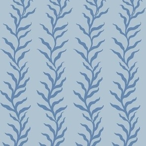Vertical Vine Stripe ~ Denim Blue