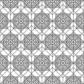 Classic geometric linear in black and white