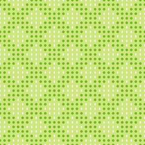 Dot and oval in green