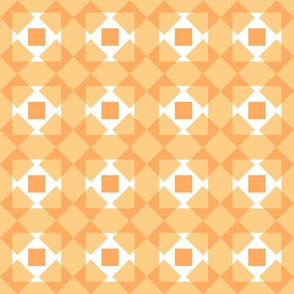Intersecting shapes in orange