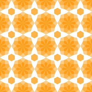 Orange abstract flowers