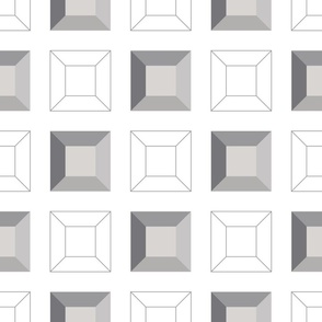 Grayscale embossed squares