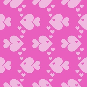 Heart fish with pink background