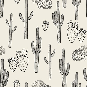 Cacti on the South Side // Black on Ivory 