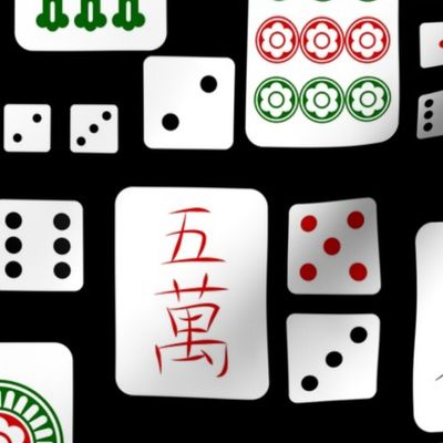 Mahjong cards game dice 