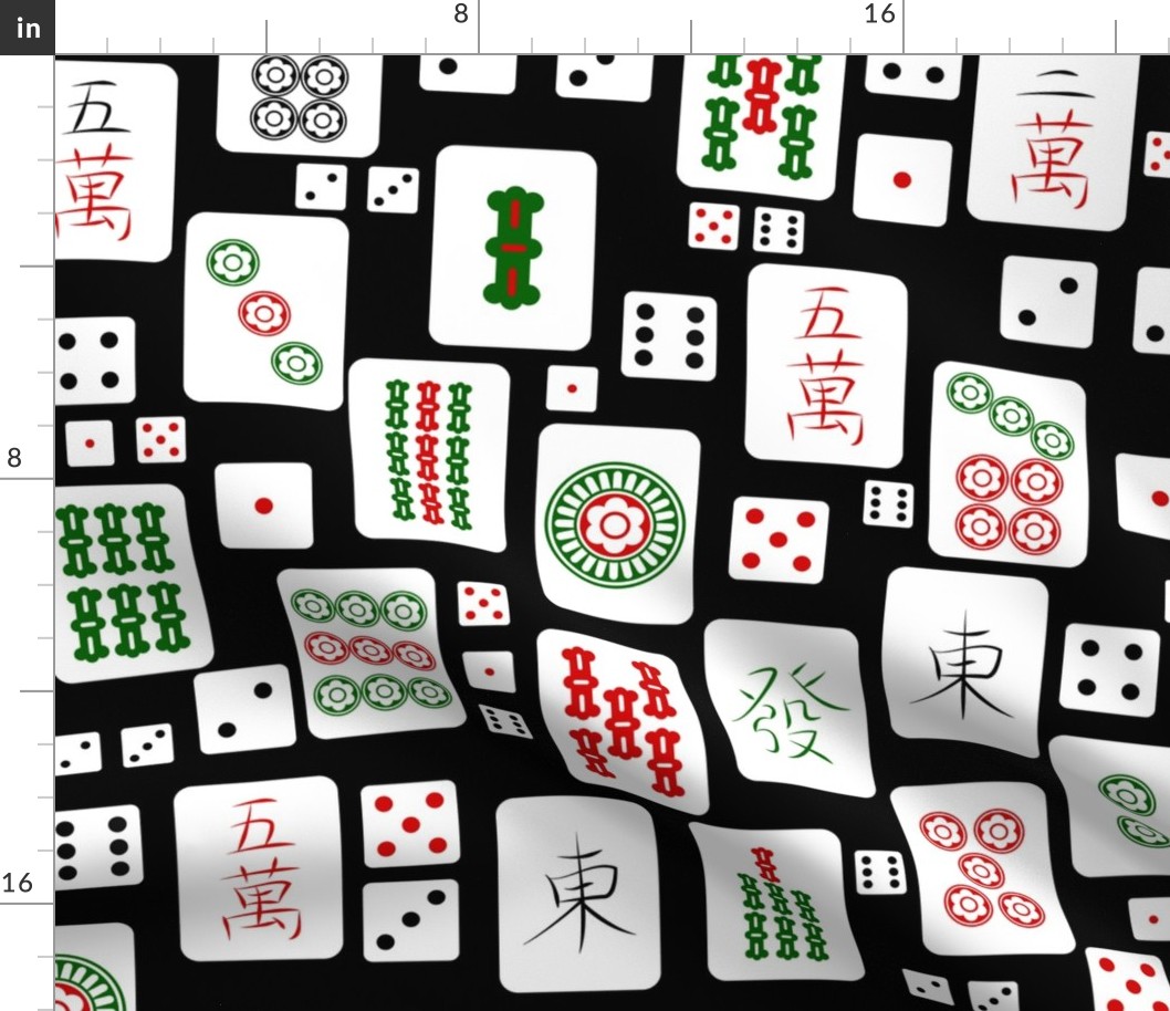 Mahjong cards game dice 