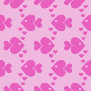 Heart fish with light pink background