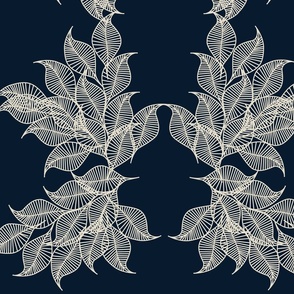Flowing-Leaf--Deep-Dune- Home decor fabric, wallpaper