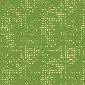 Vibrant Green Dot Matrix Blender Pattern - Lively Speckled Print for Contemporary Home Accents - Small