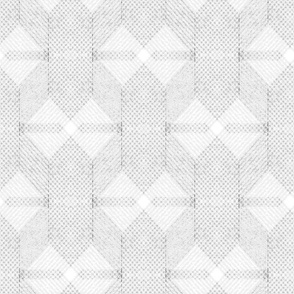 Monochrome textured geometric pattern, light gray background. 