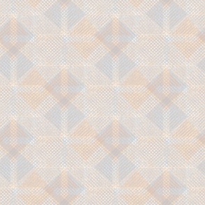 Pale textured geometric pattern, light gray and peach background.