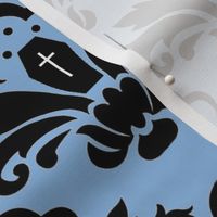 Rococo Coffin Damask French Blue