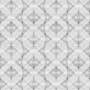 Monochrome textured geometric pattern, gray and white background.