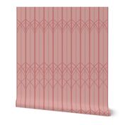 Geometric Arch Line Art Design with Warm Minimalist Aesthetic, Dusty Rose Tones, and Pale Stripes for Contemporary Interiors