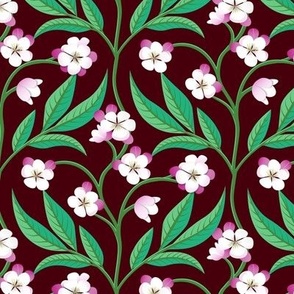 Blossom Botanica - burgundy