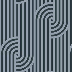 Geometric zen garden stripe (Dark Gray, Wide, Vertical)