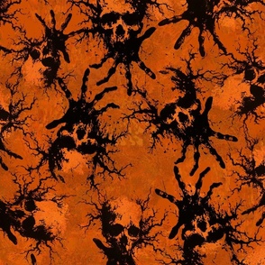 M skulls in orange T304