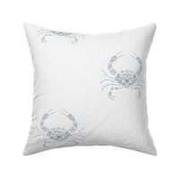  Medium/Large Scale  Minimal Coastal Dotted Crabs in Blue and White  