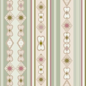 Striped  vertical retro sixties pattern beautiful pattern olive