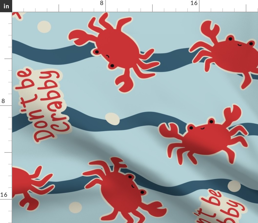 Don't Be Crabby Red Crabs and Word Pattern - large