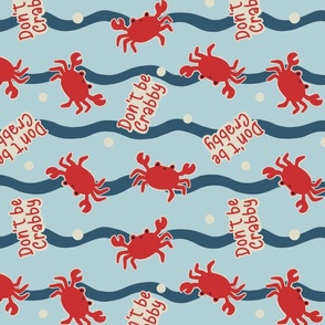 Don't Be Crabby Red Crabs and Word Pattern - Medium