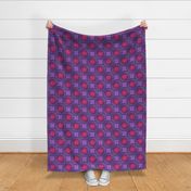Sparkly Red Dots on Purple Large Scale