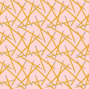 Scattered Pencils - Pink