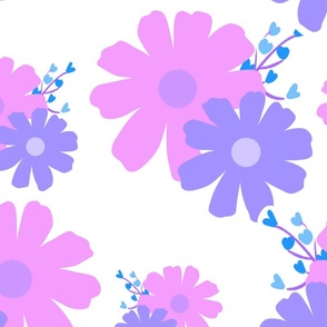 Big Purple Daisy Pattern