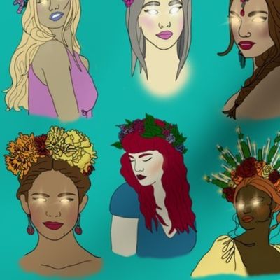 Goddesses of Beauty - medium teal