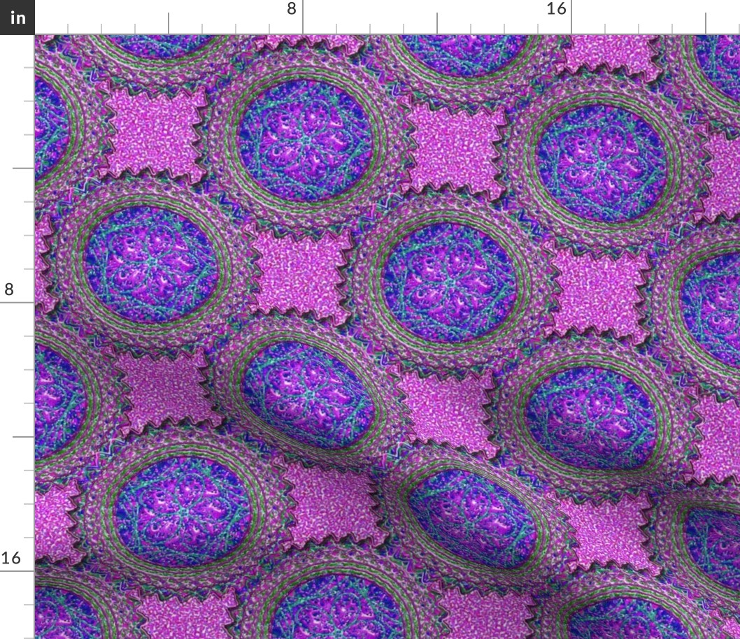 Sparkly Purple on Pink Dots Large Scale