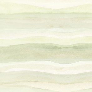 watercolor stripes in waves minimalism horizontal - yellow green
