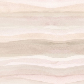 watercolor stripes in waves minimalism horizontal -  taupe 