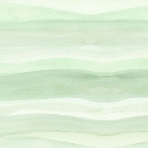 watercolor stripes in waves minimalism horizontal - green