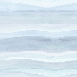 watercolor stripes in waves minimalism horizontal - blue