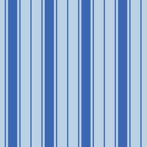 Coastal Stripes - Cobalt Blue on Air Blue