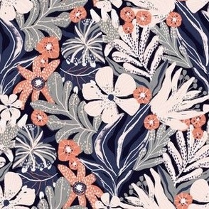 textured floral pattern