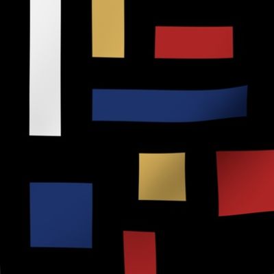 Bauhaus Revival colorful blocks geometrics black