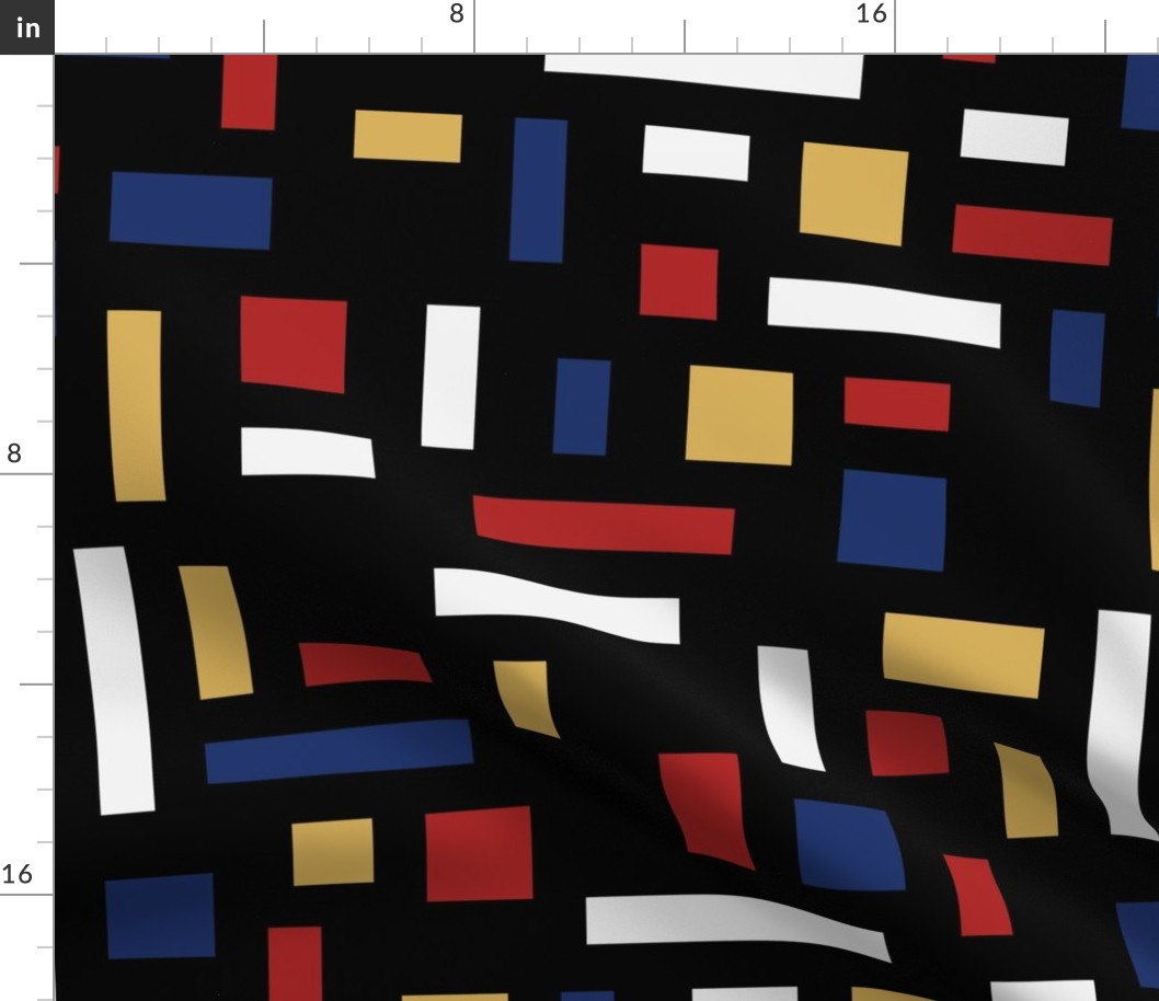 Bauhaus Revival colorful blocks geometrics black