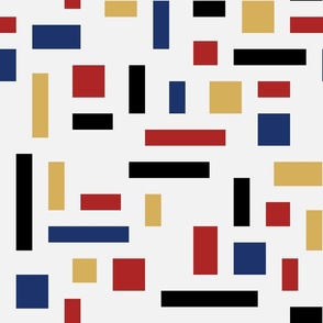 Bauhaus Revival colorful blocks geometrics white