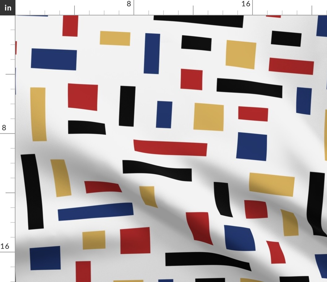 Bauhaus Revival colorful blocks geometrics white