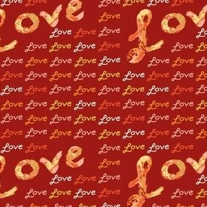 Love Words Red