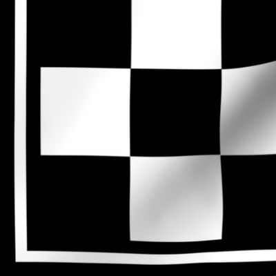 square checkered rug