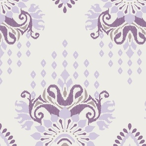 (2x) Diamond Ikat Damask | Rhapsody Lilac - ‘2024 SW Reds & Purples Anthology’ Palette Coordinate